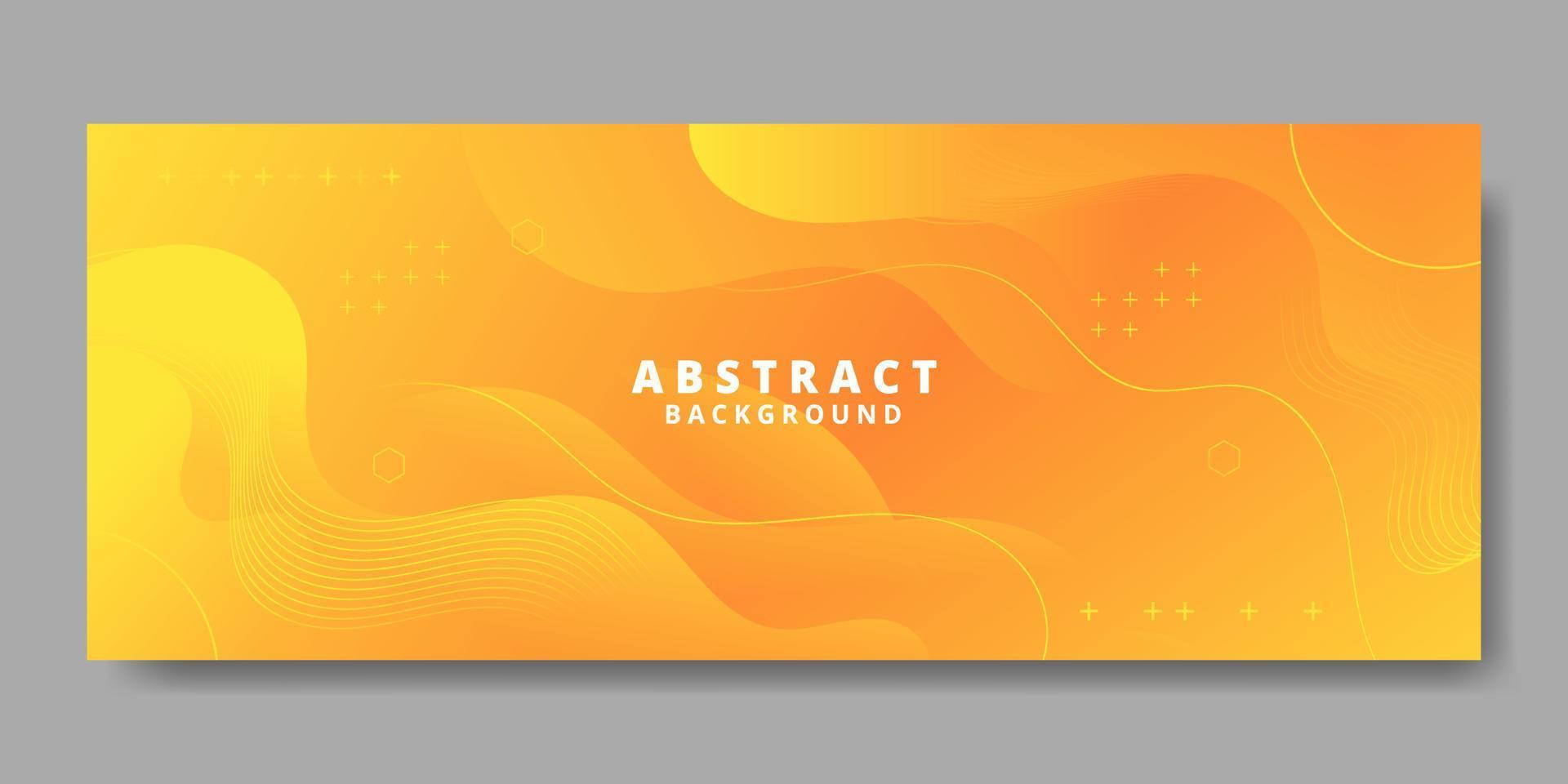 Abstract Orange Fluid Wave Banner Template vector