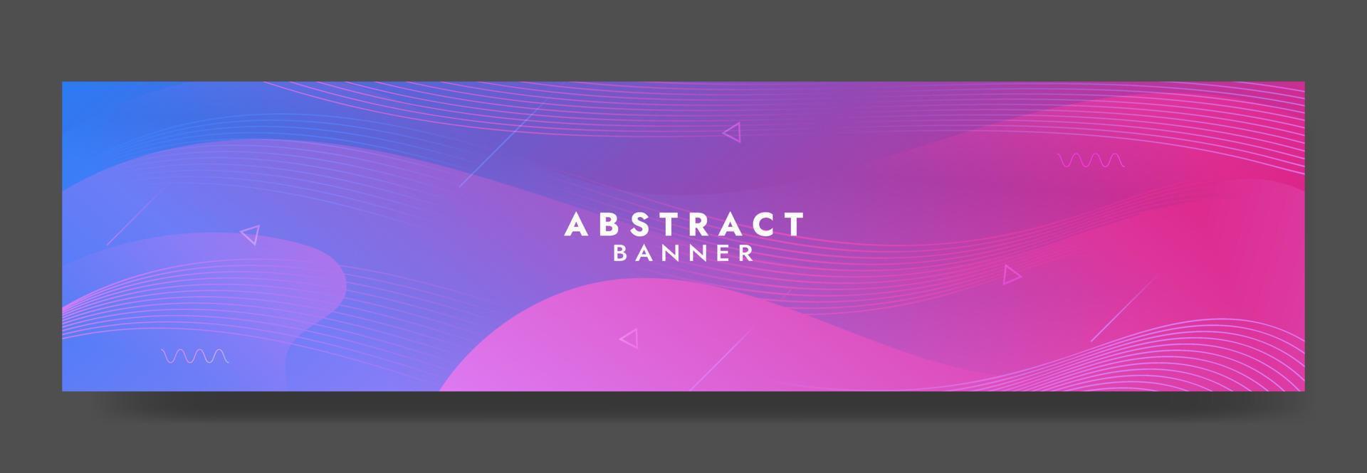 Abstract Colorful Fluid Wave Banner Template vector