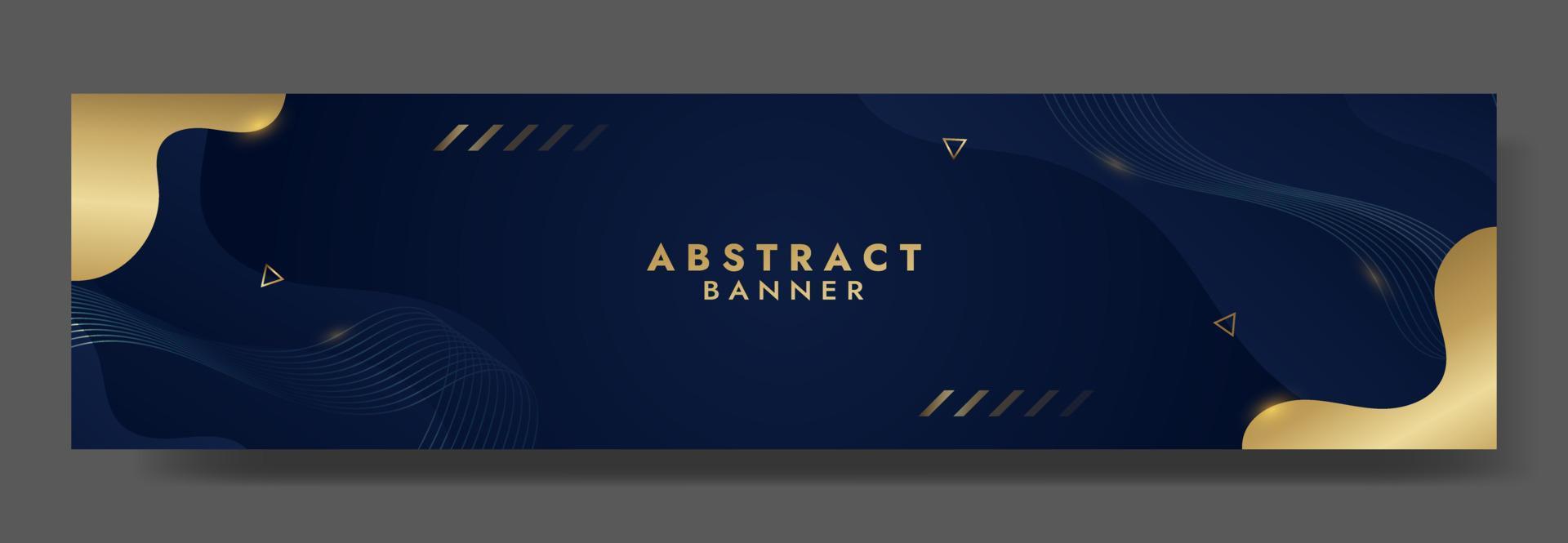 Abstract Blue Luxury Fluid Wave Banner Template vector