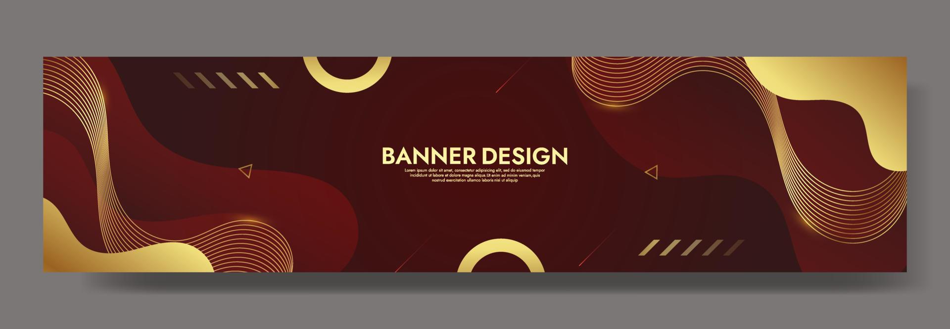 Abstract Red Luxury Fluid Wave Banner Template vector