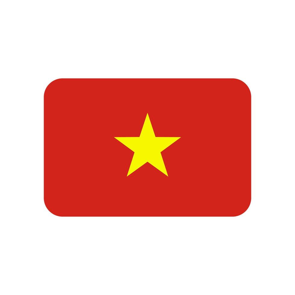 Vietnam flag vector icon isolated on white background