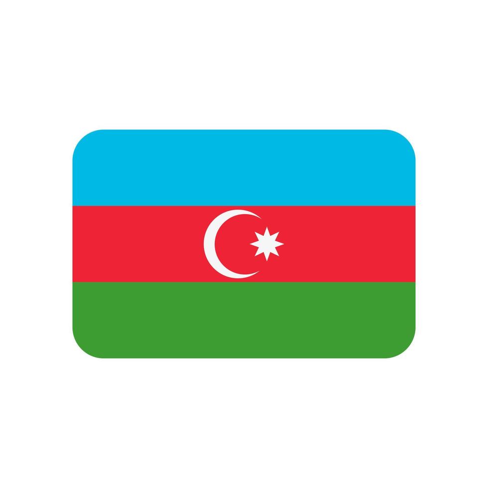 icono de vector de bandera de azerbaiyán aislado sobre fondo blanco