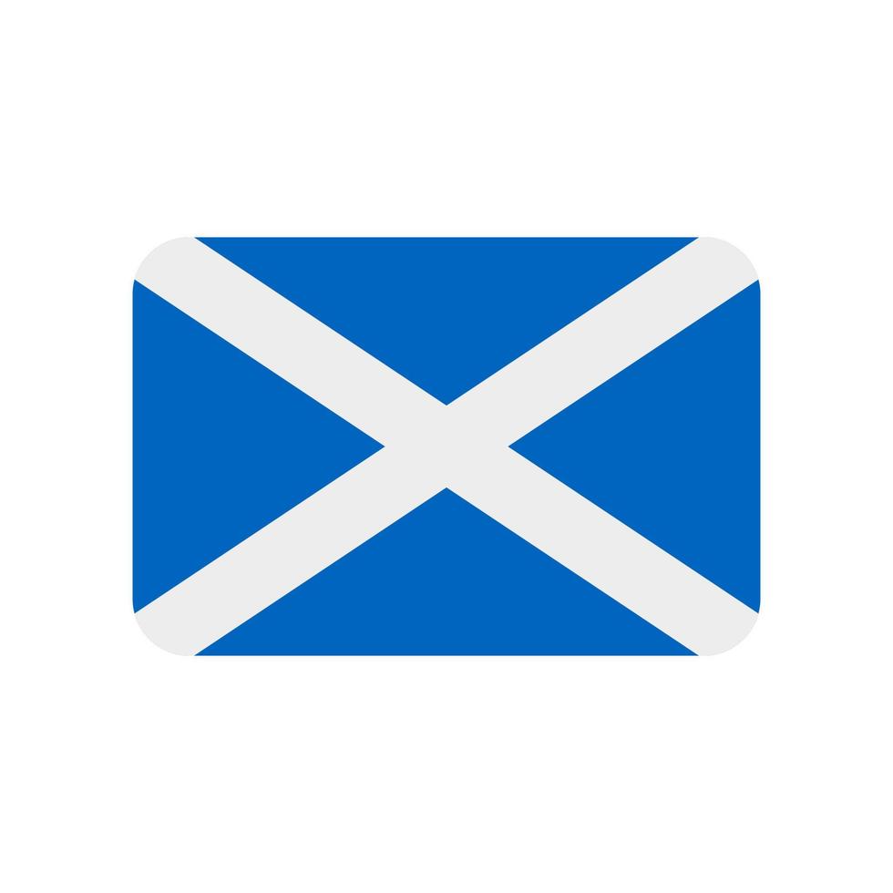 icono de vector de bandera de Escocia aislado sobre fondo blanco