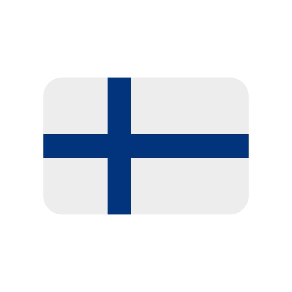 Finland flag vector icon isolated on white background
