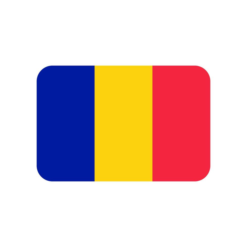 Romania flag vector icon isolated on white background