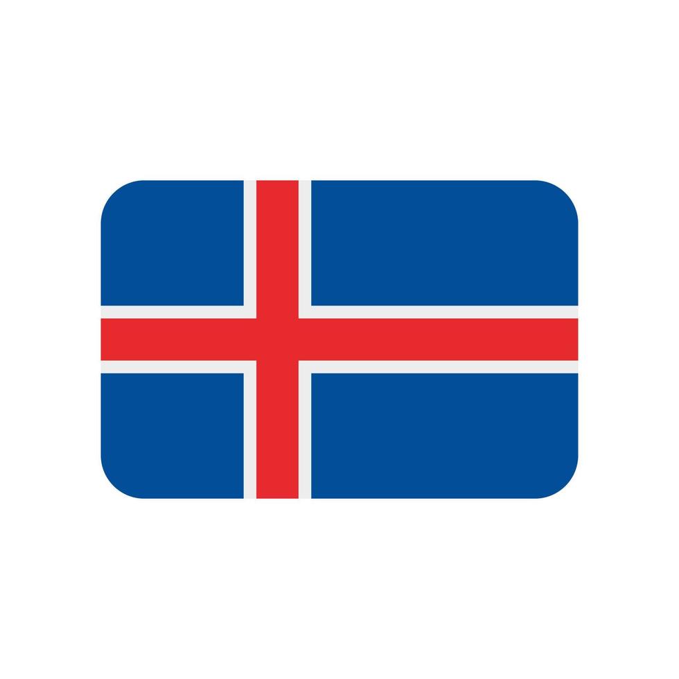 Iceland flag vector icon isolated on white background