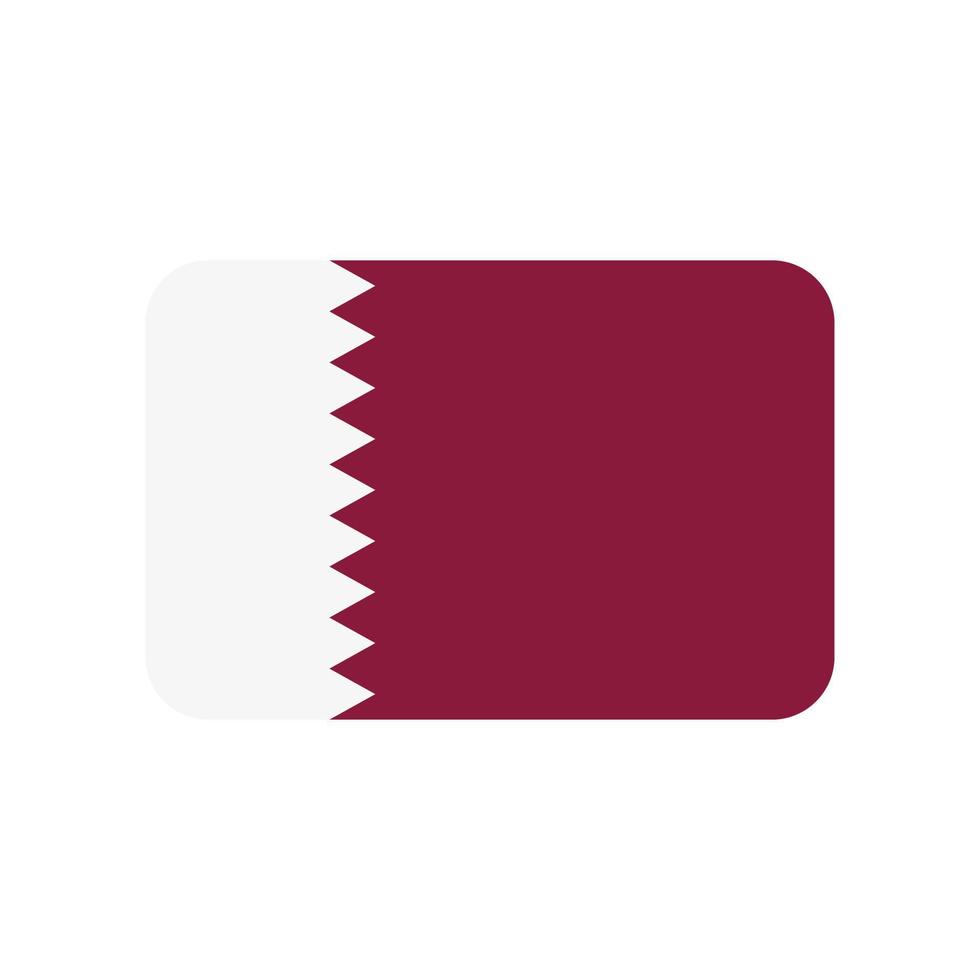 Qatar flag vector icon isolated on white background
