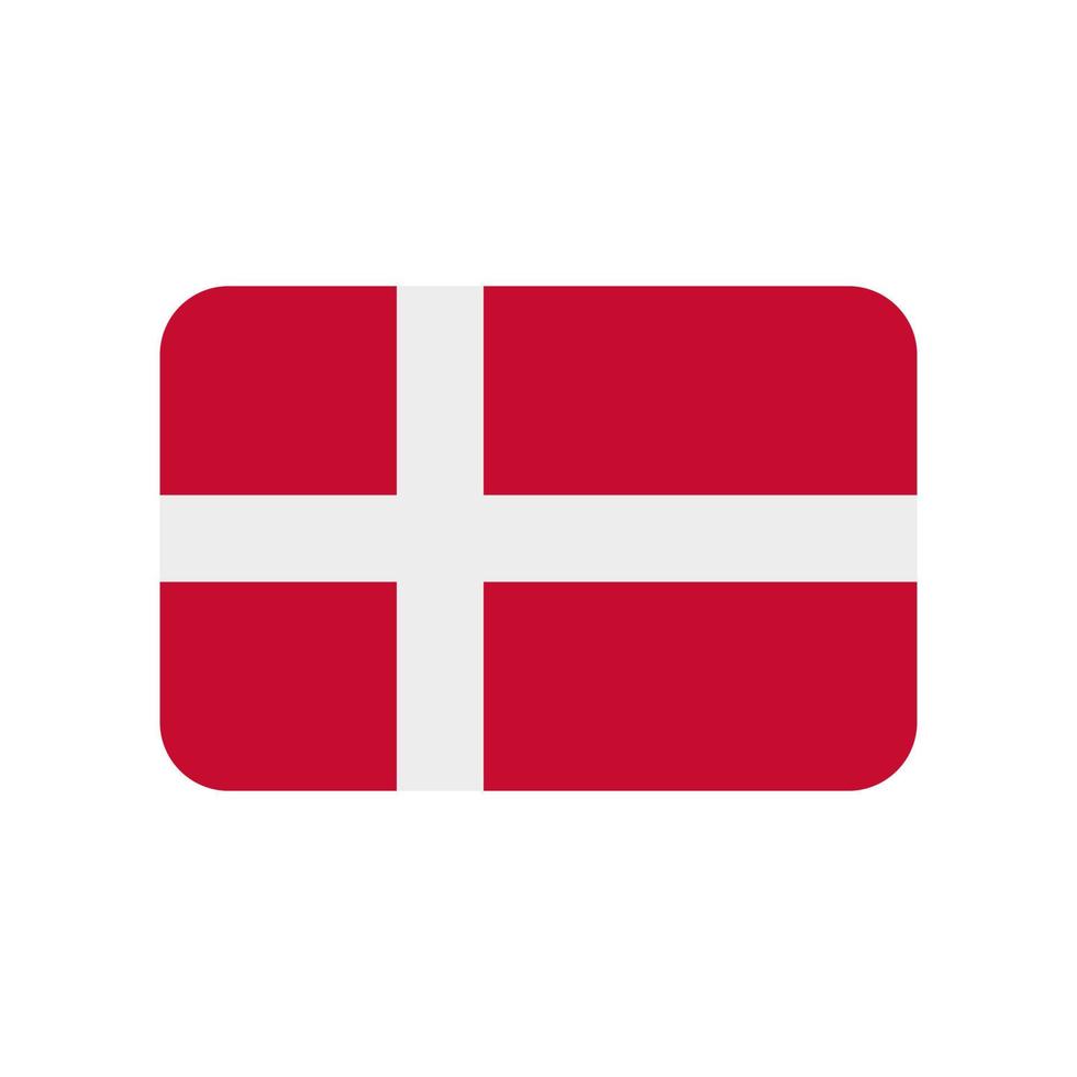 Denmark flag vector icon isolated on white background