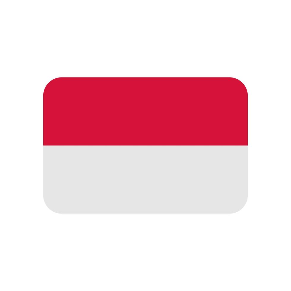 icono de vector de bandera de indonesia aislado sobre fondo blanco