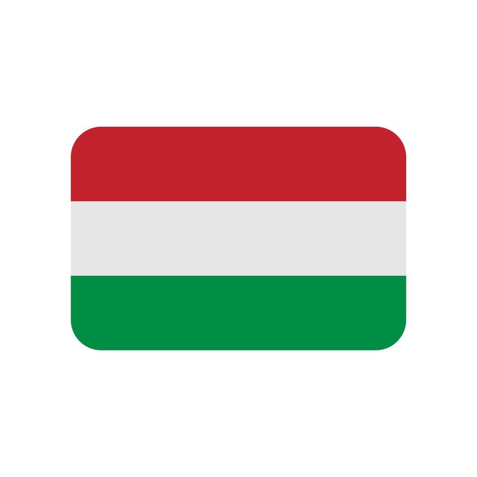 icono de vector de bandera de hungría aislado sobre fondo blanco