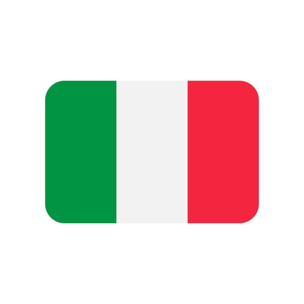 Italy flag vector icon isolated on white background