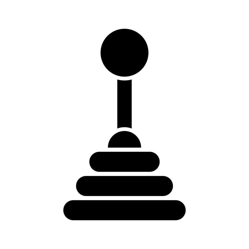 Stick shift vector icon isolated on white background