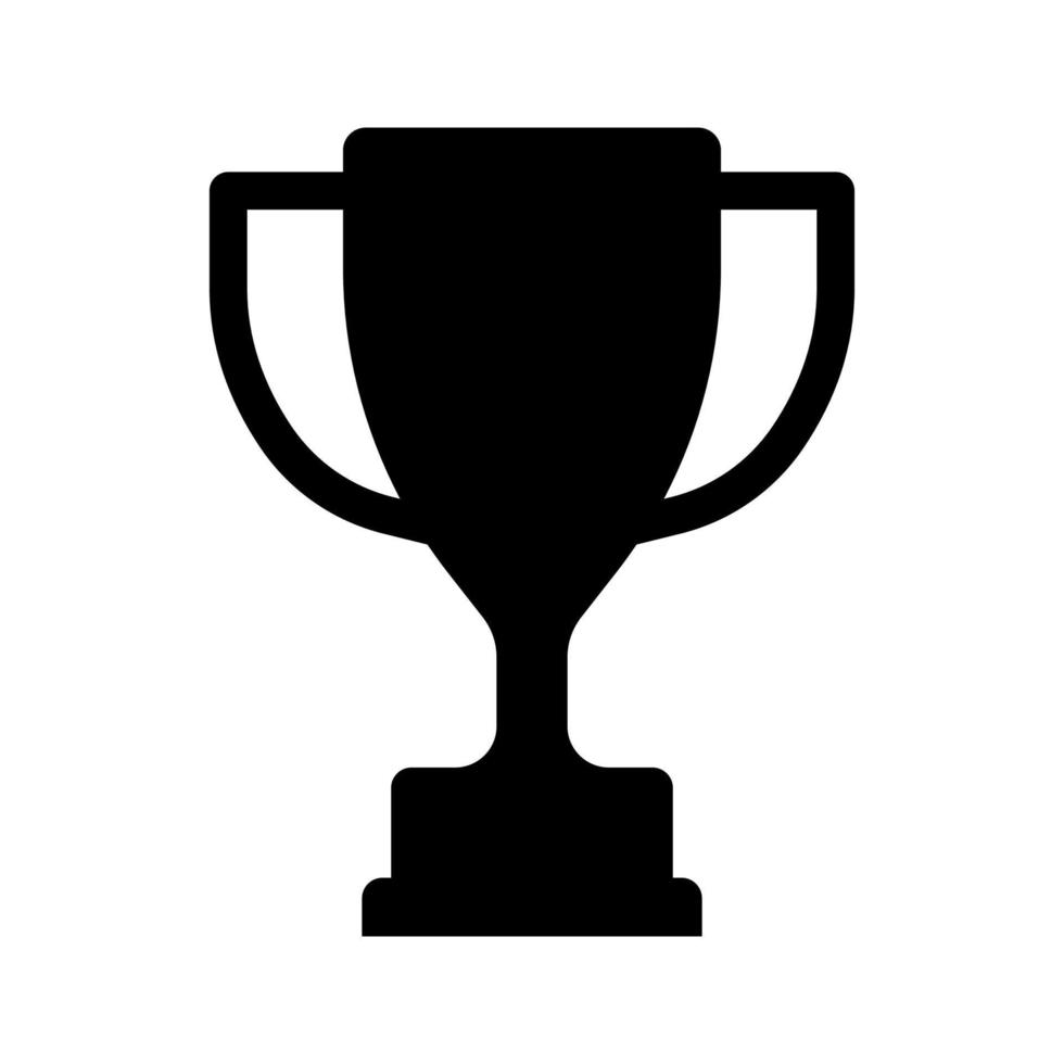 Trophy vector icon isolated on white background