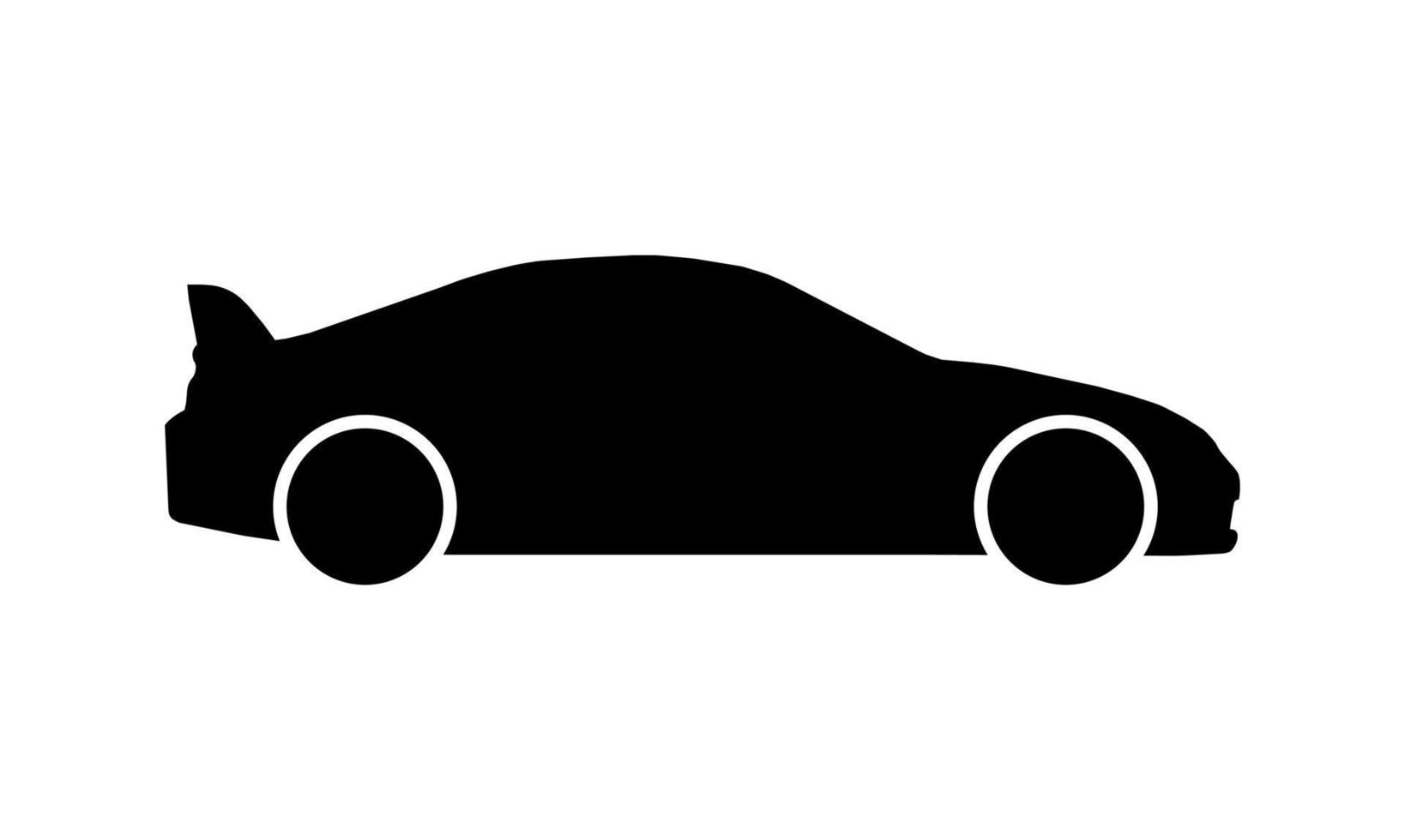 icono de vector de coche deportivo aislado sobre fondo blanco