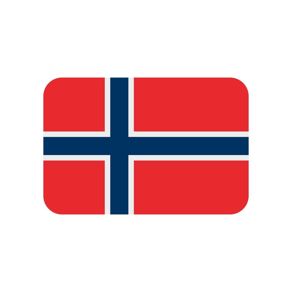 Norway flag vector icon isolated on white background