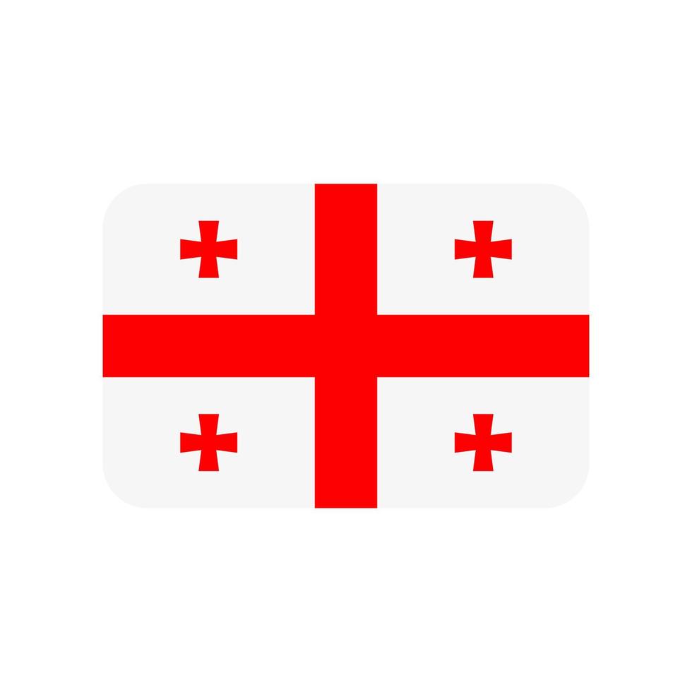 Georgia flag vector icon isolated on white background