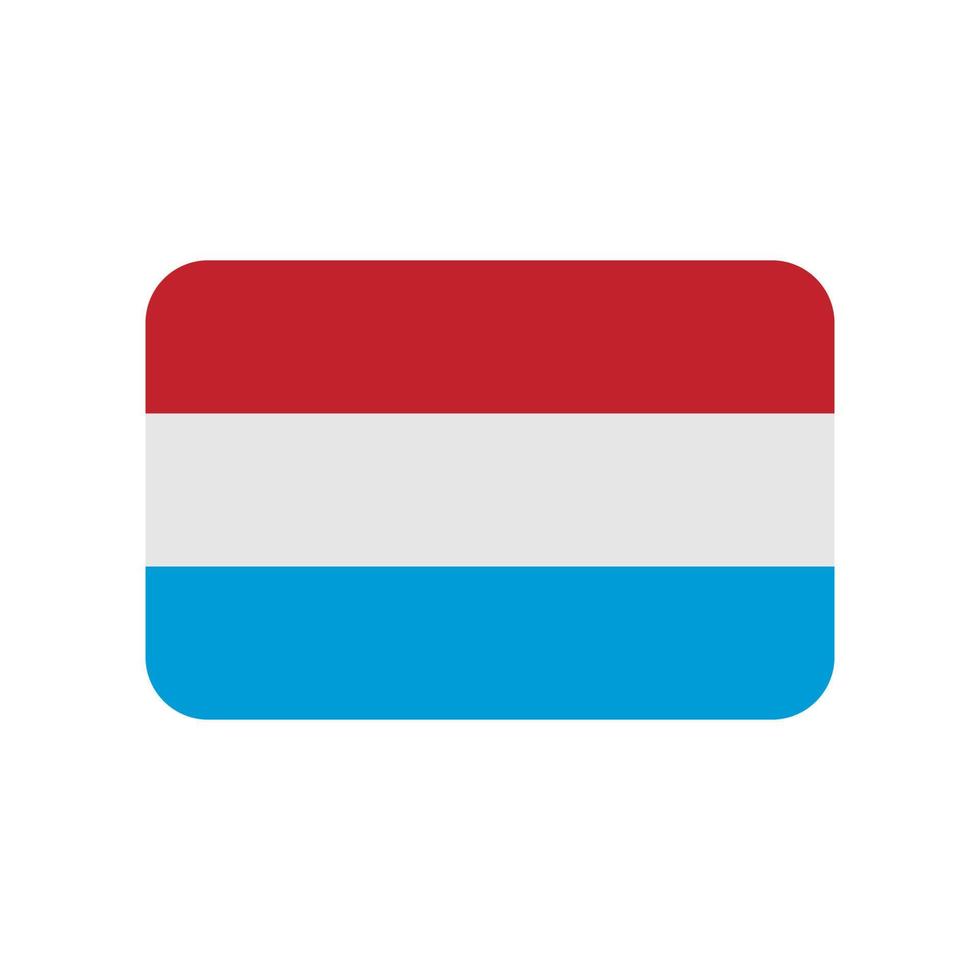 Luxembourg flag vector icon isolated on white background