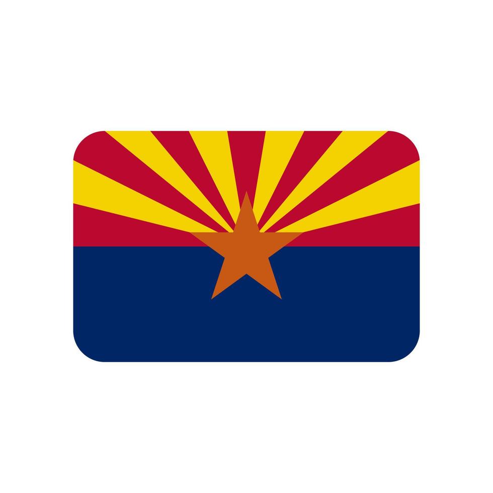 Arizona flag vector icon isolated on white background
