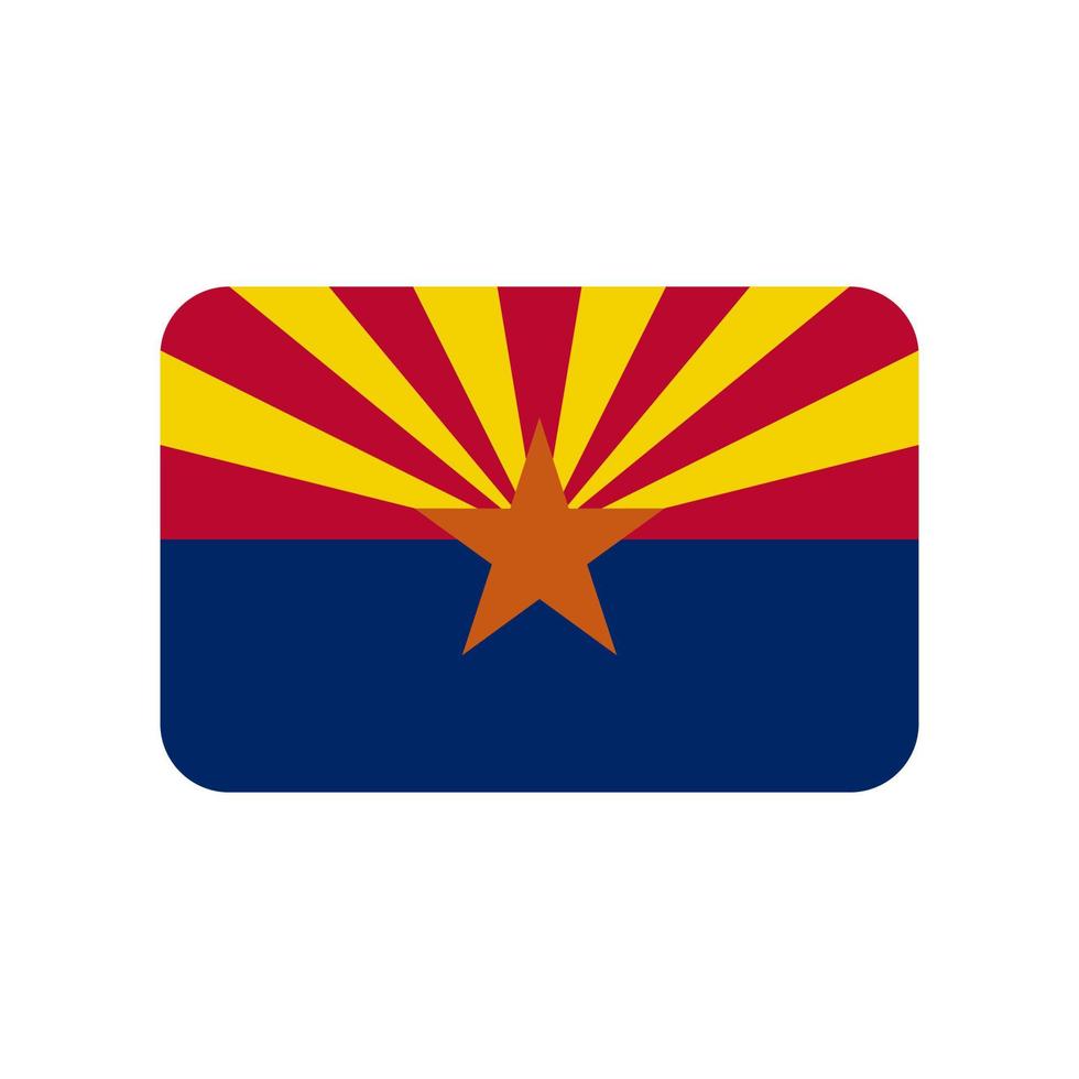 icono de vector de bandera de arizona aislado sobre fondo blanco