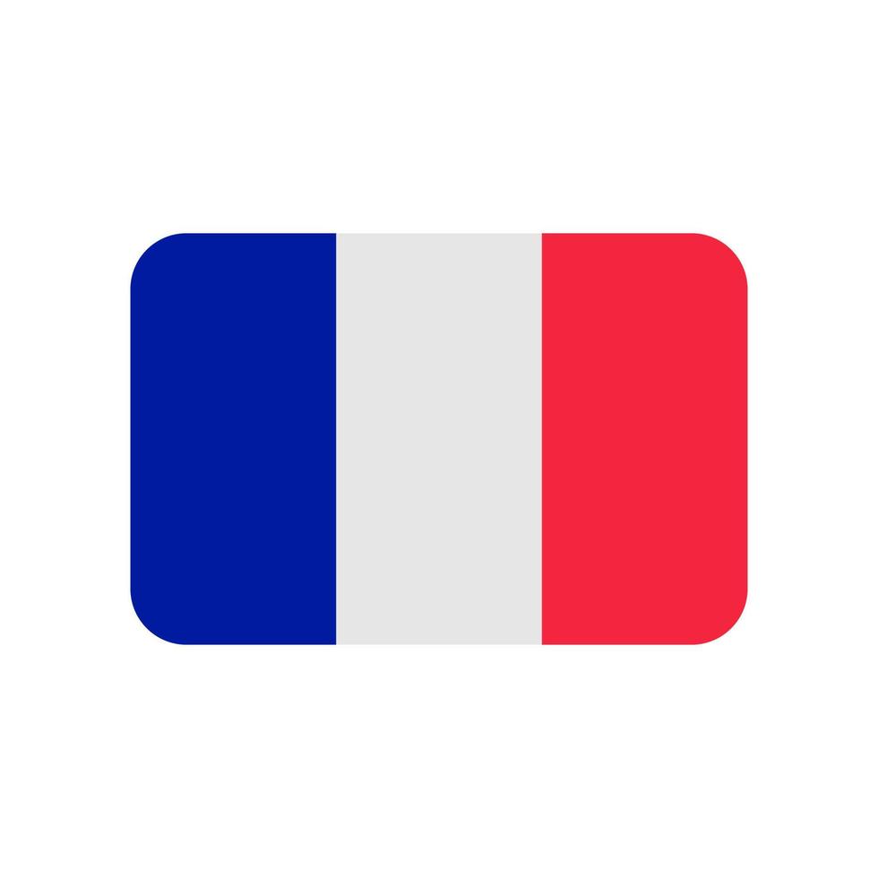 France flag vector icon isolated on white background