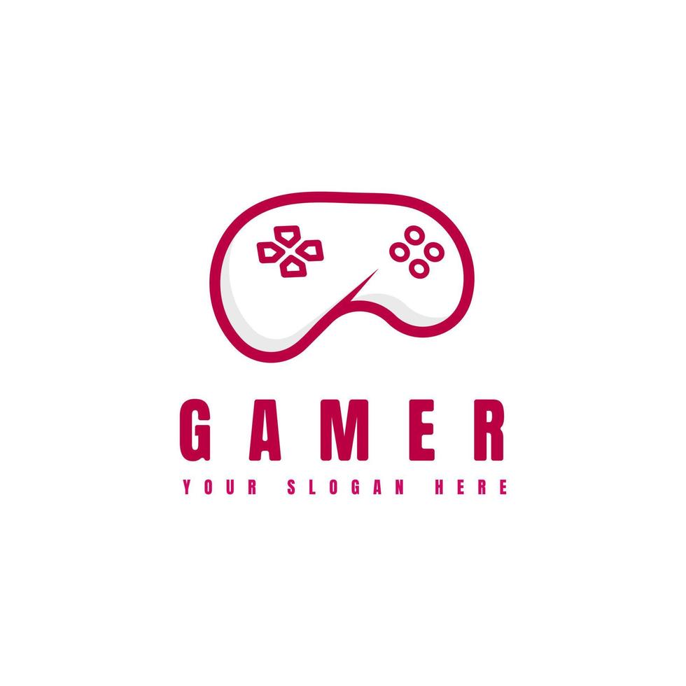 Joystick Gamer Logo Design Concept. Vector Illustration