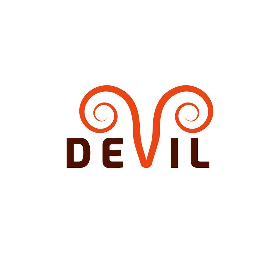Devil Logo Design. Vector Illustration
