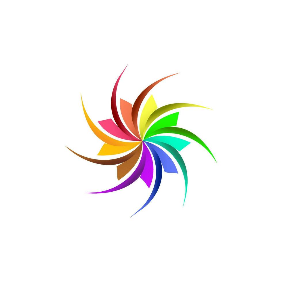 Colorful Swirl Logo Design Concept. Vector Illustration