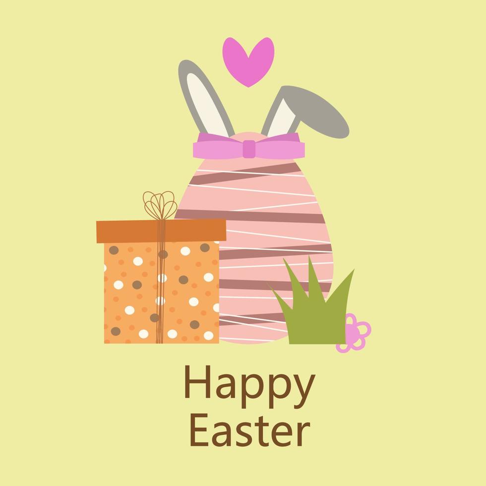 Cute picture Happy Easter vector