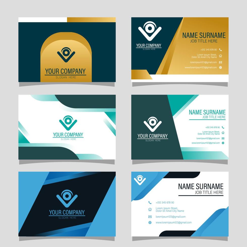 Formal Office Business Card Set vector