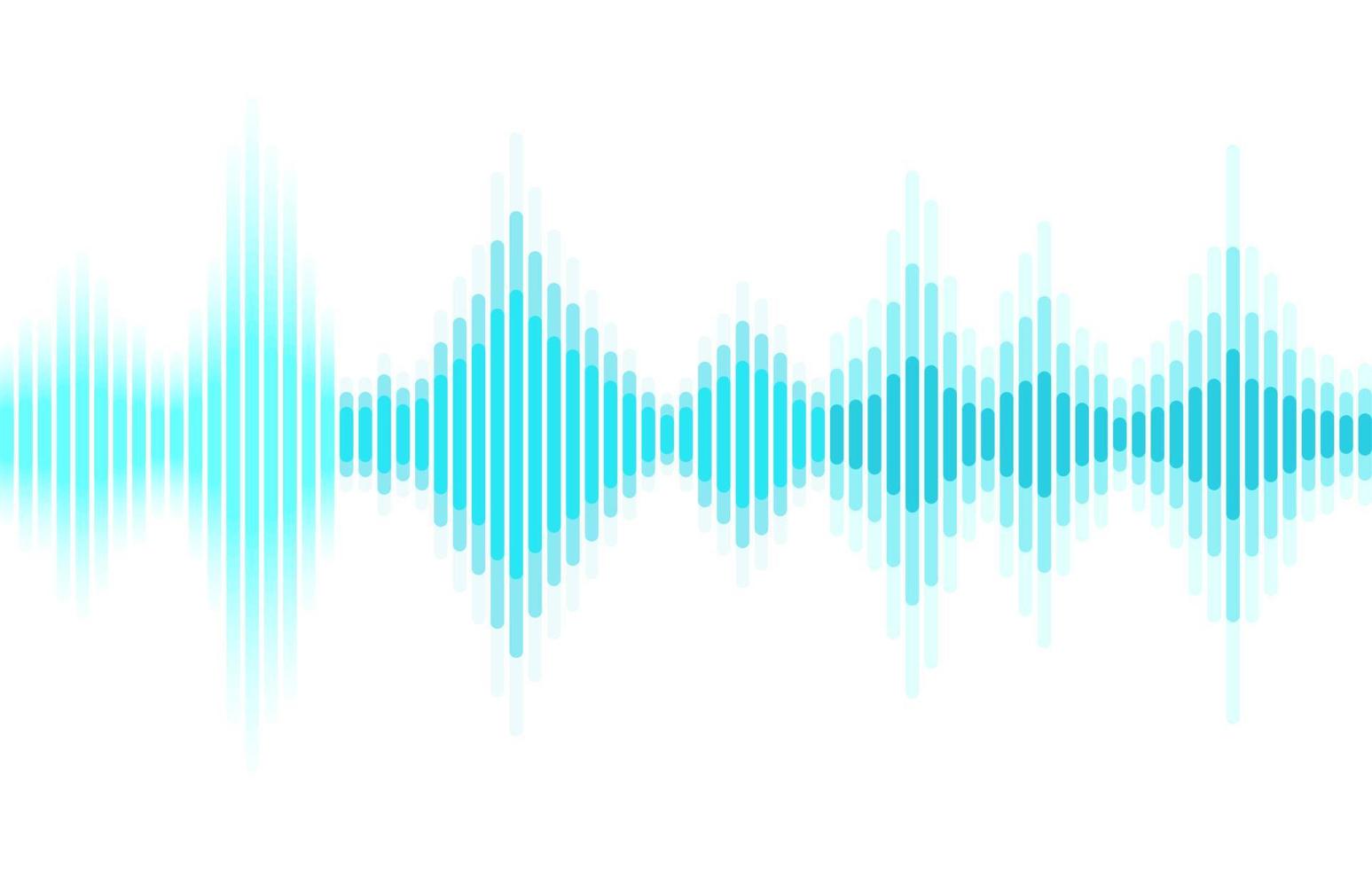 Abstract sound wave stripe lines colourful equalizer isolated on white background. concept music, sound, technology. vector