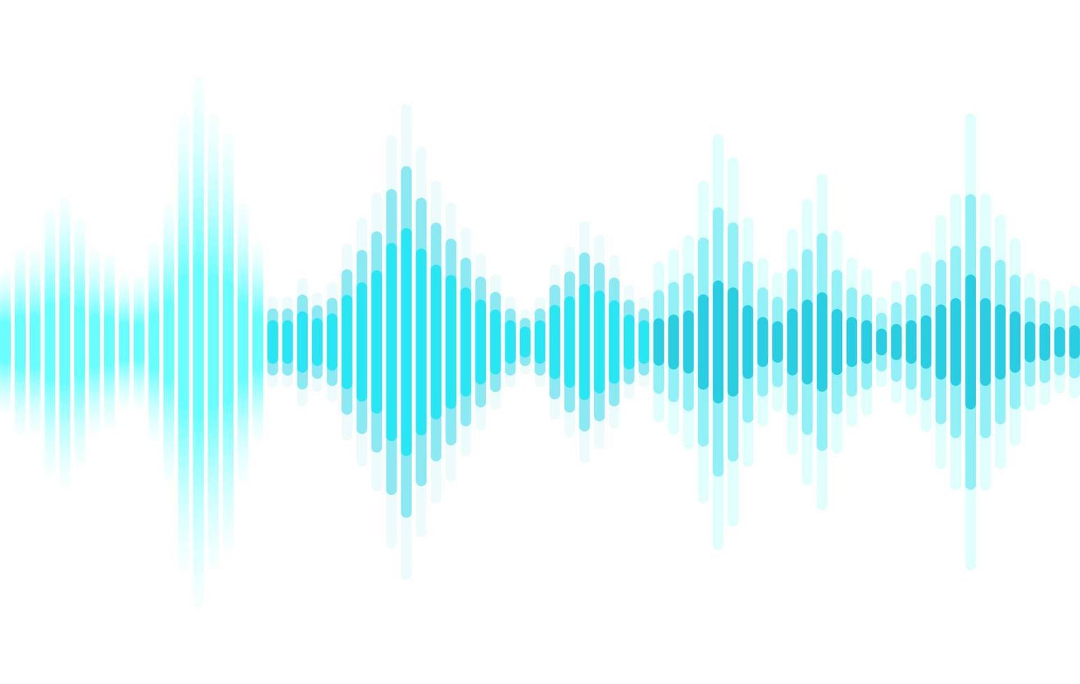 Abstract sound wave stripe lines colourful equalizer isolated on white background. concept music, sound, technology. vector