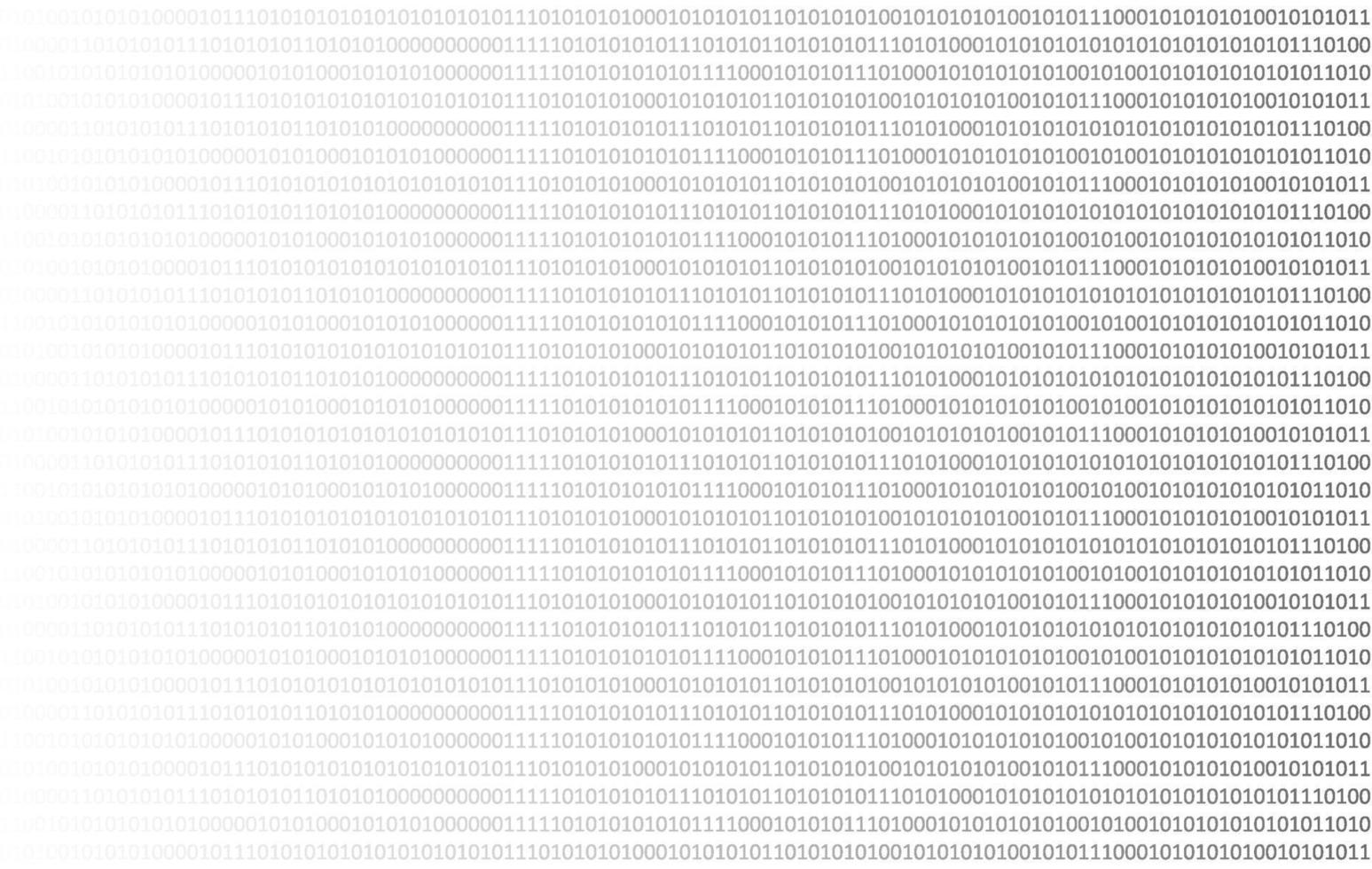 Digital security concept by binary code drawing a padlock on white background. vector