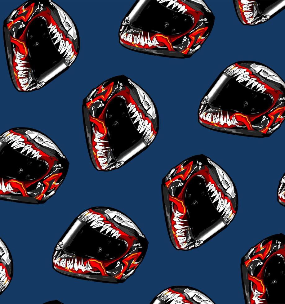 blue background devil pattern... vector