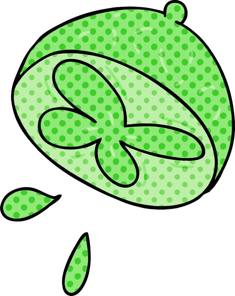 quirky comic book style cartoon lime vector