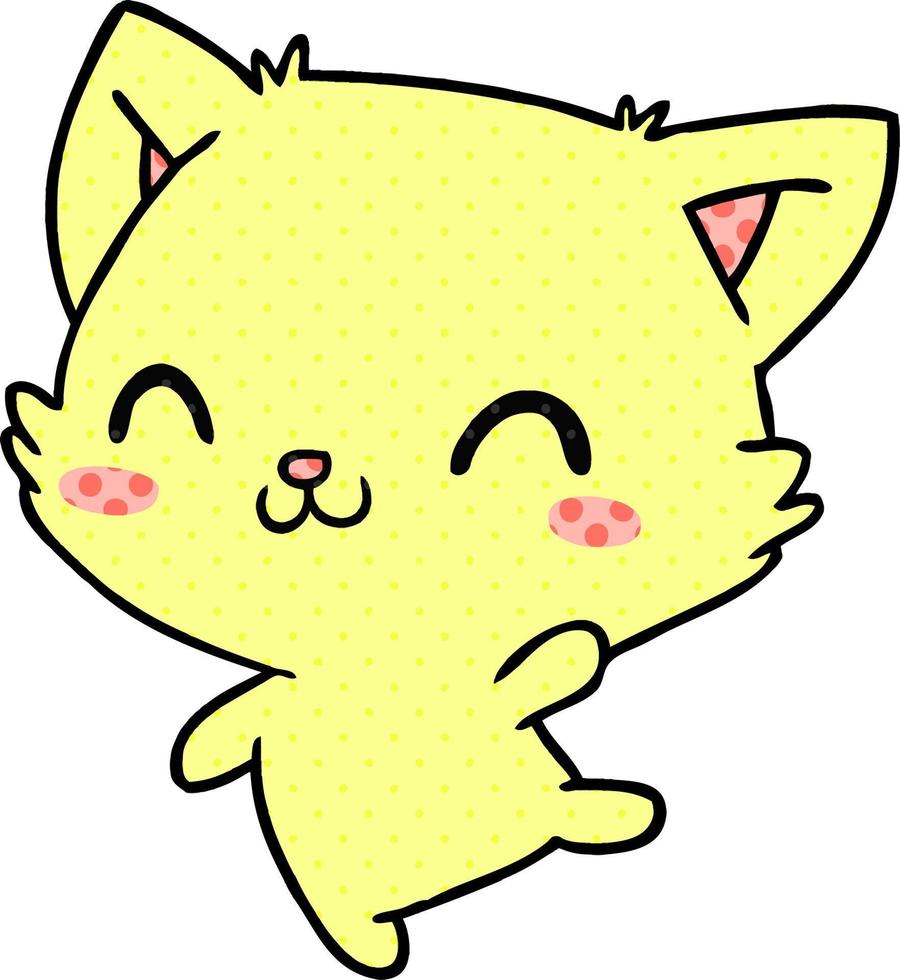 caricatura, de, lindo, kawaii, gato vector