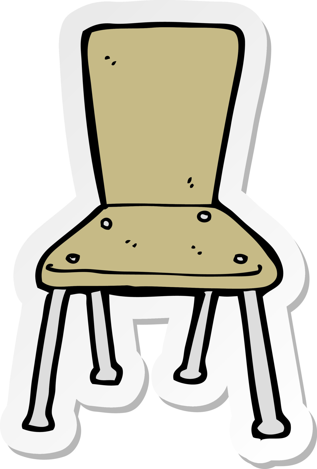 sticker of a cartoon old school chair 8296481 Vector Art at Vecteezy