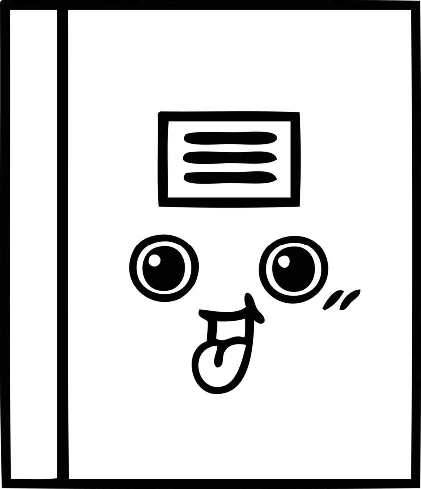 line drawing cartoon notebook 8296531 Vector Art at Vecteezy