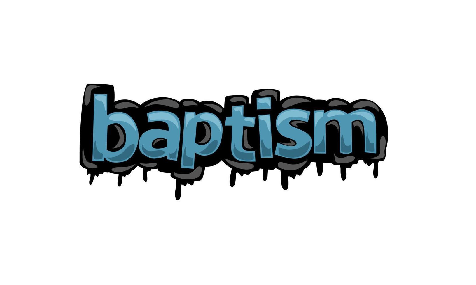 BAPTISM writing vector design on white background