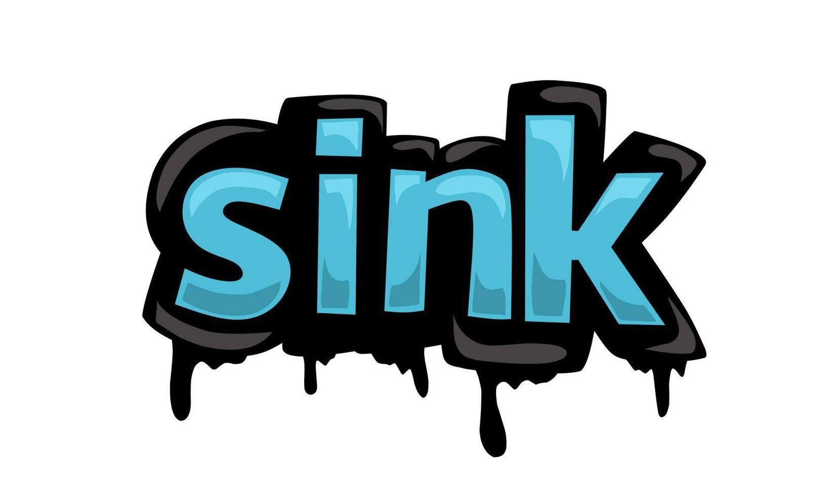 SINK writing vector design on white background