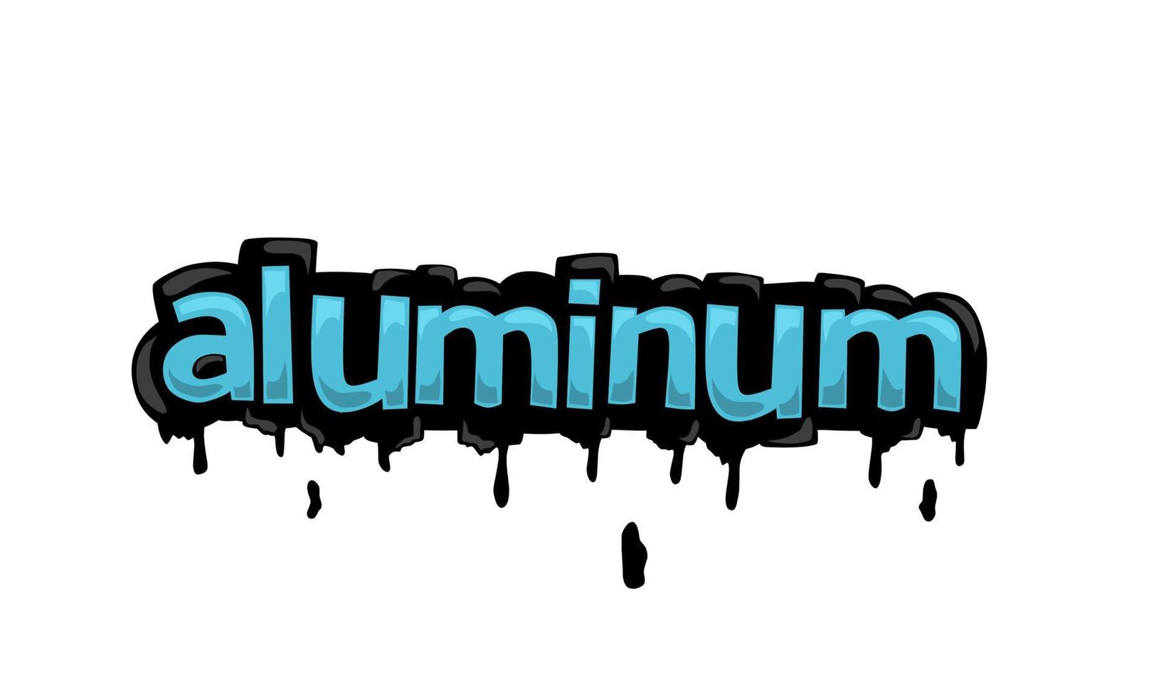 ALUMINUM writing vector design on white background