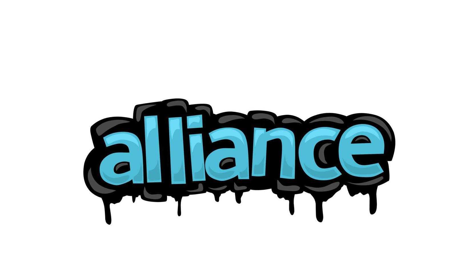 ALLIANCE  writing vector design on white background