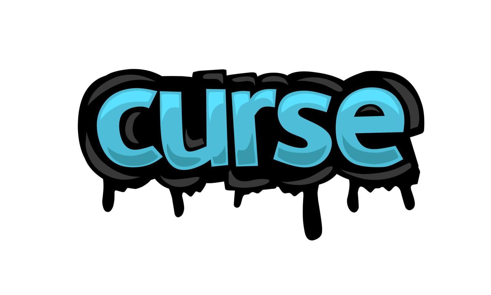 CURSE writing vector design on white background