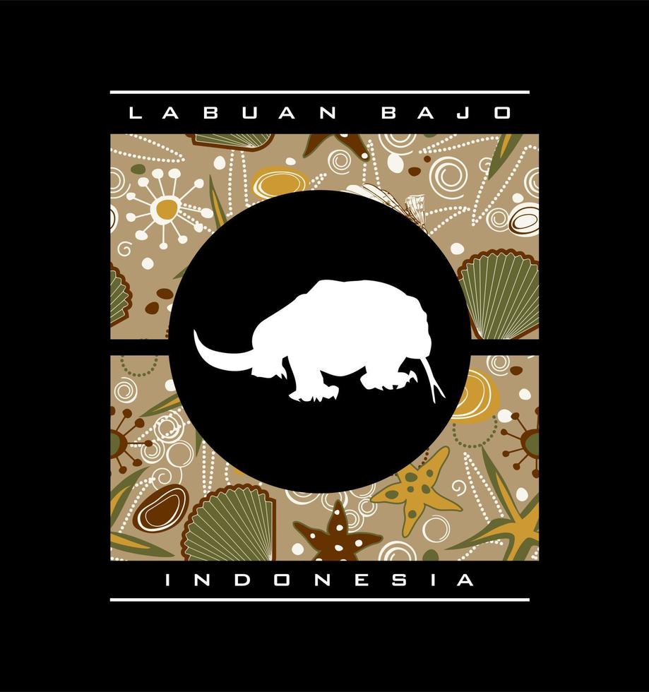 Komodo dragon with beach sand... vector