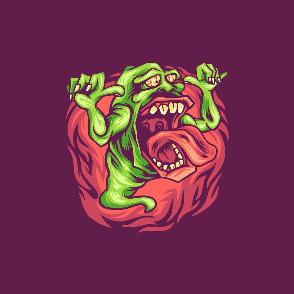 Slime Monster Illustration vector