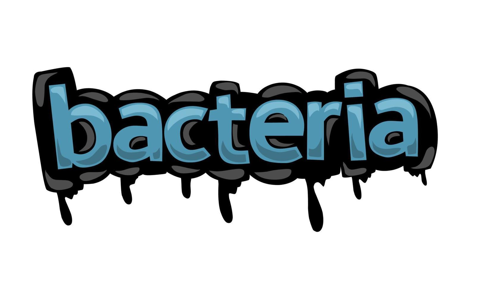 bacterias escribiendo diseño vectorial sobre fondo blanco vector