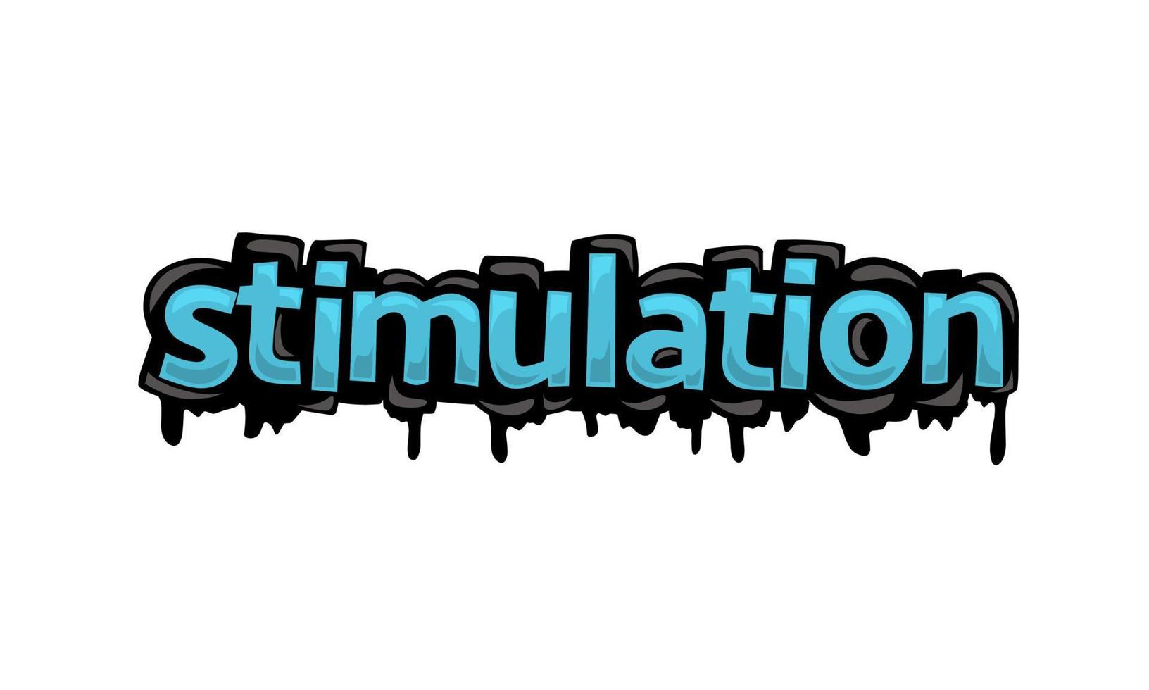 STIMULATION writing vector design on white background
