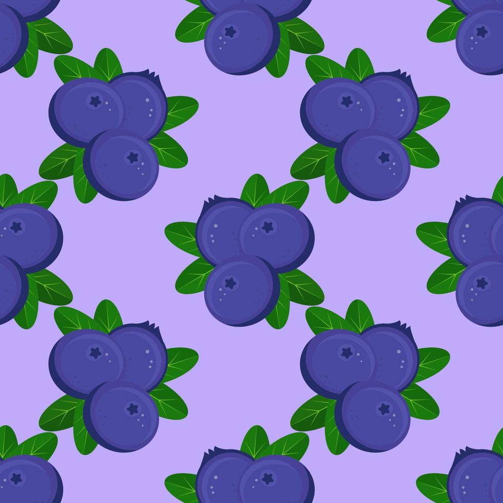 Seamless vector pattern of blueberries on a light background.For printing, wrapping paper,packaging, magazines, books, postcards, menu covers, web pages, fabrics,textiles,fruit stores. Stylish design.
