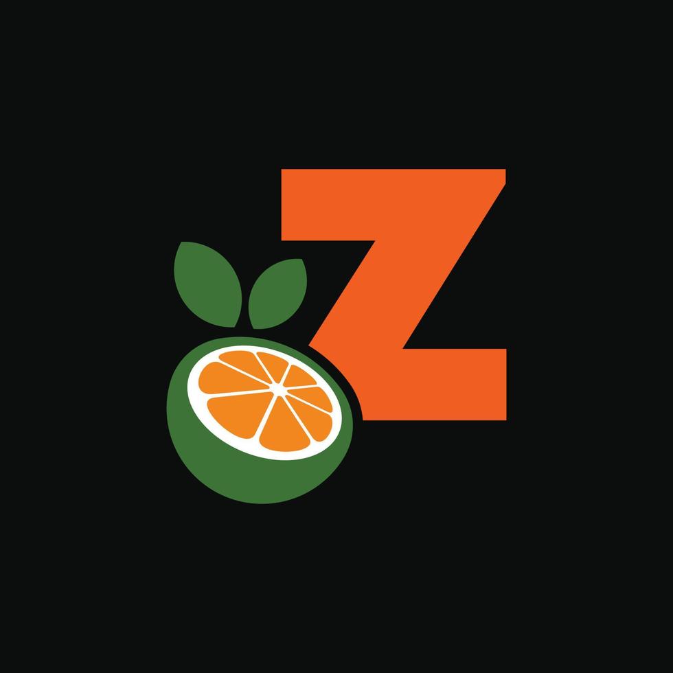 Alphabet Orange Z Logo vector