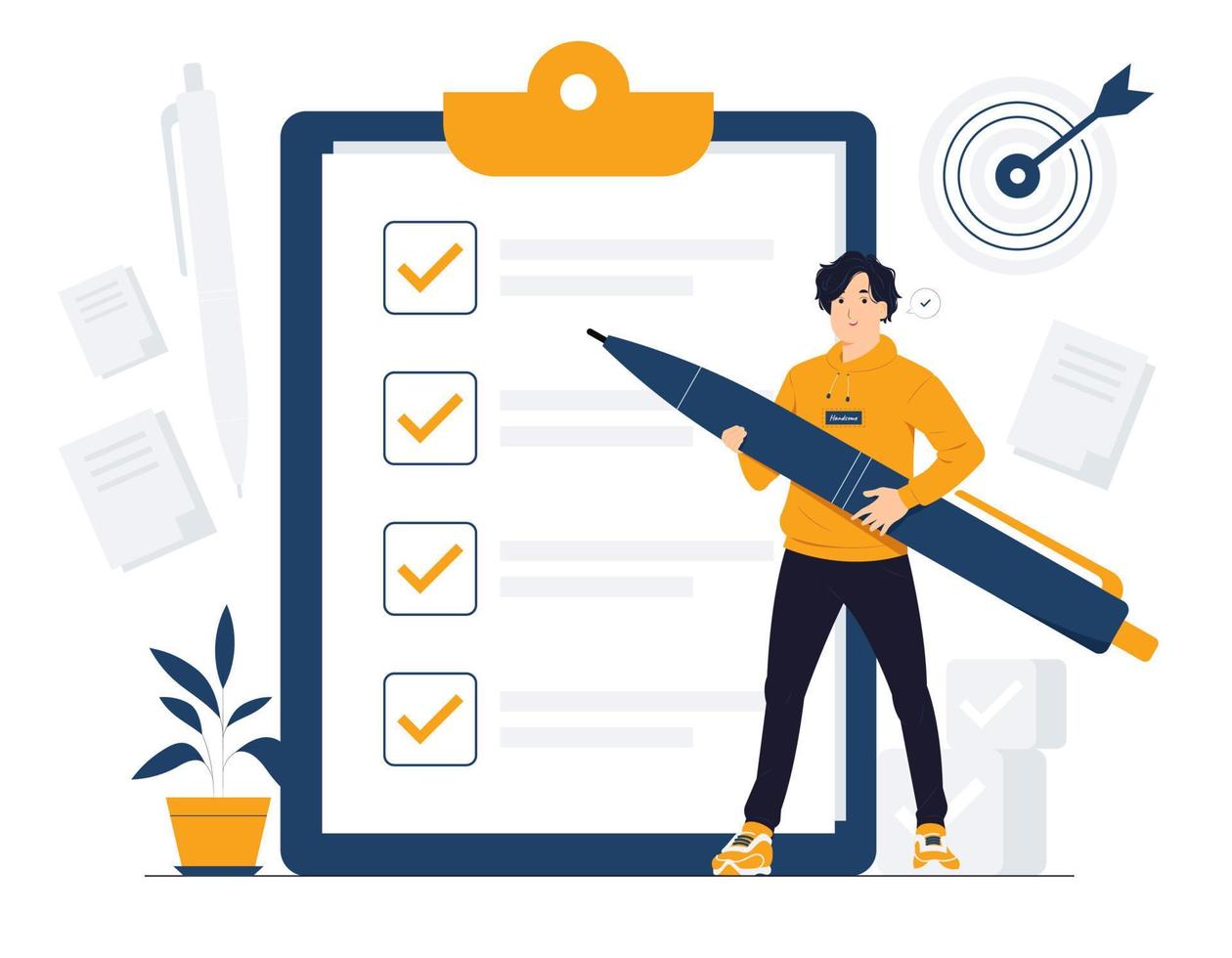 To do list concept illustration vector