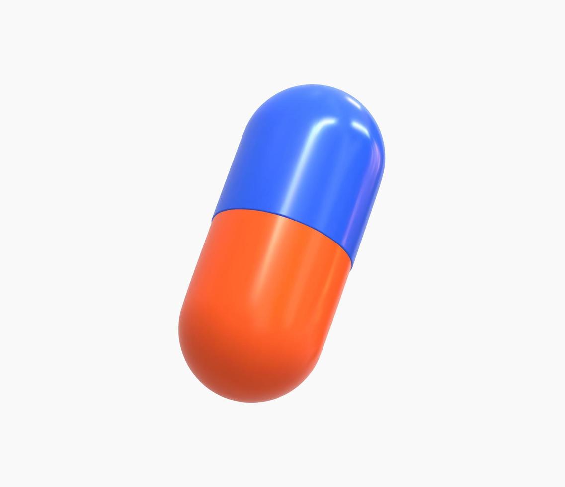 3d Realistic Capsule vector illustration.